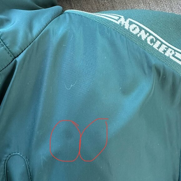 Men’s Green Moncler Queyron Giubbotto Jacket Size 3 (US Med/Large) - Picture 5 of 11